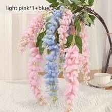 1 paquet de guirlande de fleurs suspendues de glycine pourpre - 43,31 pouces (110,01 cm) - Parfait pour les mariages, les fêtes et la décoration intérieure