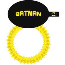 DC Comics Anneau de dentition pour chien BATMAN YELLOW - Anneau de dentition pour chien sous licence officielle - Anneau de dentition pour chien de vos personnages préférés - Jouet pour chien au design unique et licence officielle - Anneau de dentition pour chien et jouet pour chien en même temps
