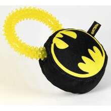DC Comics Anneau de dentition pour chien BATMAN YELLOW - Anneau de dentition pour chien sous licence officielle - Anneau de dentition pour chien de vos personnages préférés - Jouet pour chien au design unique et licence officielle - Anneau de dentition pour chien et jouet pour chien en même temps