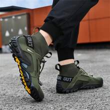 Men Casual Fashionable Sports Outdoor Hiking Shoes, Elevator Shoes, Wear-Resistant Loafers