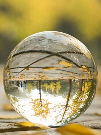 1pc Clear Crystal Ball Ornament, Photography Props, High Transparency Crystal Ball, Meditation/ Divination/ Ball, For Home Room Living Room Office Decor, Valentine's Day New Year Gift Birthday Gifts Graduation