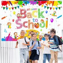 1 Pc Welcome Back To Classroom Banner 59x35inch - First Day Of University Hanging Banner Backdrop, Large Welcome Sign Poster Bulletin Board Flag Wall Decorations For Collage Classroom - Style E - View 5