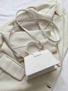 Bolsas pequeñas y de diseño único para mujeres, que incluyen bolsos cruzados mini, bolsas de hombro de moda y bolsas cuadradas pequeñas - Blanco - Ver 4