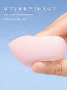 5pcs Non-Latex Makeup Sponge, Ultra Soft Dry & Wet Dual-Use Makeup Sponge For Liquid Foundation, Suitable For Beginners (Random Color & Shape)