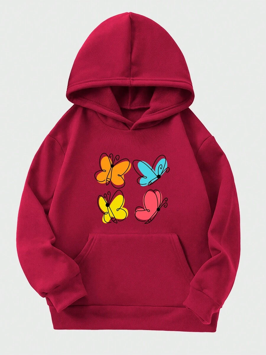 Young Girls Sweatshirts - Màu Đỏ Sâu - Xem 1