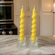 1 Box Of 2 Spiral Twist Wax Candles In A Variety Of Colors (White, Black, Red, Yellow, Brown, Orange, Purple, Pink, Light Blue) Each Burning For 8 Hours, No Fragrance, No Drip, Spiral Cone Candles, Dinner Party, Gathering, Wedding, Table Decoration Candles Halloween,Spooky,Autumn,Festival,Holiday ,Winter,Holiday,Festival,Room Decor,Gifts Birthday Graduation