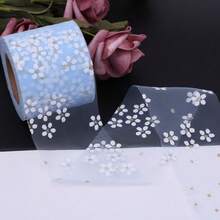 1 Cái 6Cm 25 Sân Floret Voan Hoa Cúc Ruy Băng Cuộn Tự Làm Thủ Công Thủ Công Tóc Trang Trí Nướng Hoa Anh Đào In vải Lưới Tiếp Liệu - mơ - Xem 13