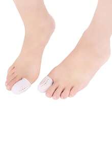 2 piezas Protector de anillo de silicona para el dedo gordo del pie - Multicolor - Ver 2