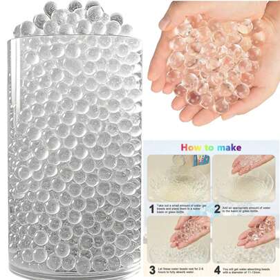 5000pcs 10000pcs 20000pcs,50000pcs ,60000pcs,80000pcs,100000pcs- Crystal Gel Beads Ideal As Vase Filler For Floating Candles, Wedding Centerpieces, Plant & Home Decor, As Well As Elegant Thanksgiving & Decorations Gifts Birthday Graduation Room Decor Flower Vase Glass Vase