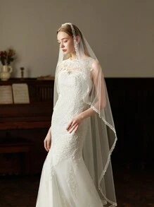 1 pieza Elegante peineta para el cabello de novia con perlas y lentejuelas para mujeres, fiesta nupcial, boda en la iglesia, a juego con el vestido de novia