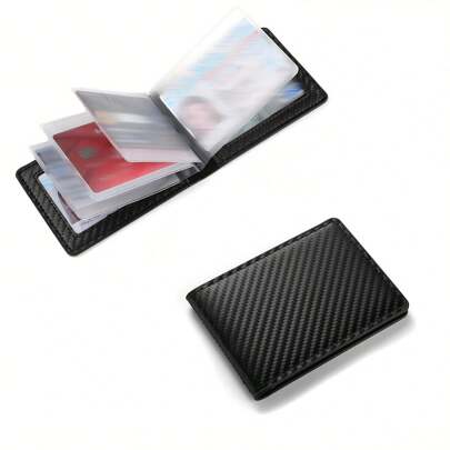 غطاء جلدي بتصميم بسيط ورفيع للغاية لبطاقة الهوية ورخصة القيادة سهل الحمل وحامل بطاقة الهوية وحامل رخصة القيادة وحامل بطاقة المحفظة وحامل بطاقة العمل وحامل بطاقة الائتمان وحامل بطاقة الصور للرجال ومحفظة بطاقات صغيرة