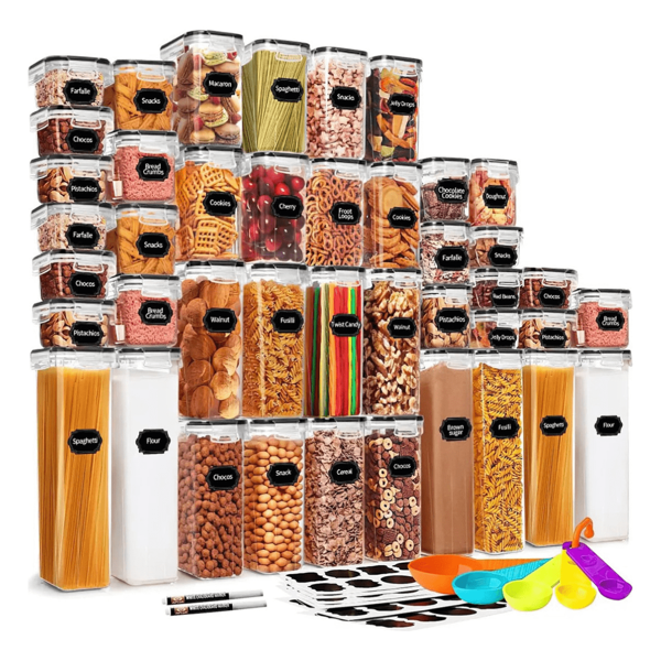 Set 42 Recipiente Hermetico Contenedor Alimentos Almacenar FOUND HOME FHM_RH-02