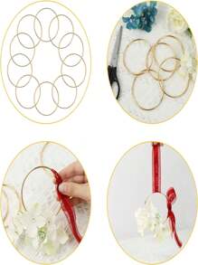 10/15pcs 2/3/4 Inch Metal Rings For Craft Gold Silvery Hoops Floral Macrame Hoops Rings Dream Catcher Rings For DIY Crafts Macrame Dream Catcher Supplies (Gold,Silvery), Valentine Day, Gift