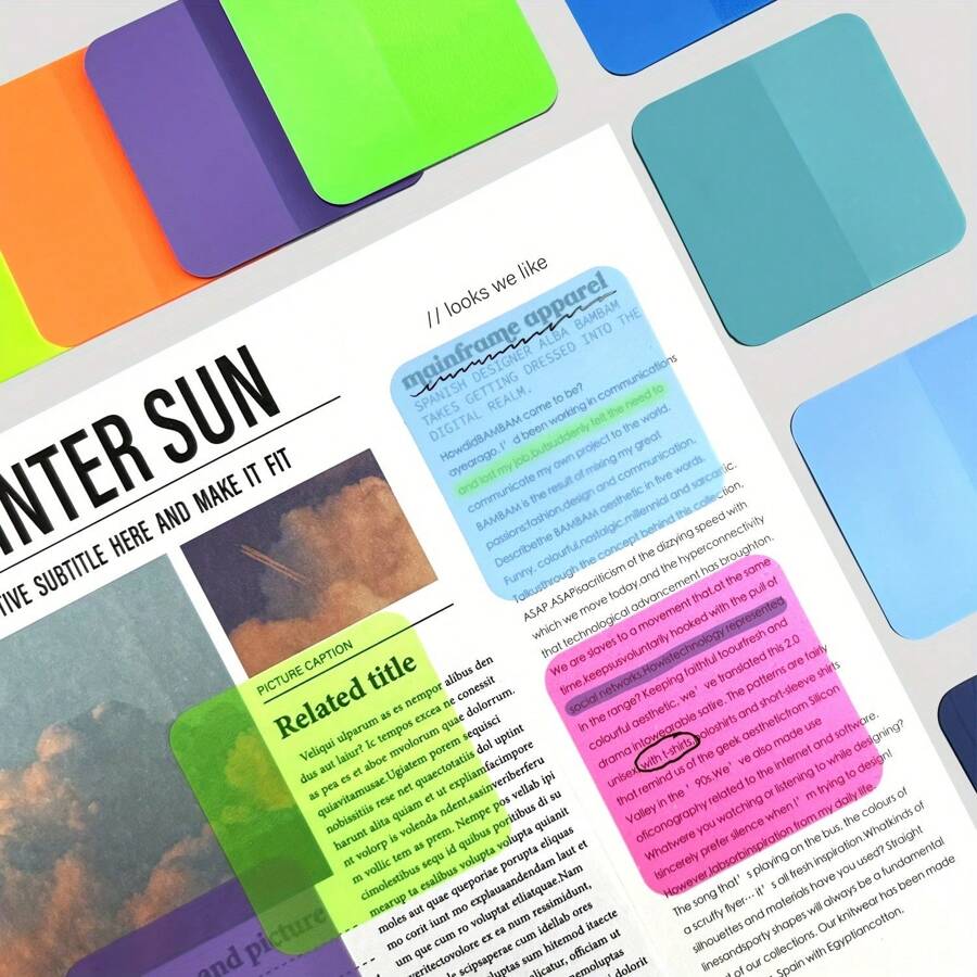 8 blocs de 160 feuilles Notes autocollantes transparentes étanches auto ...