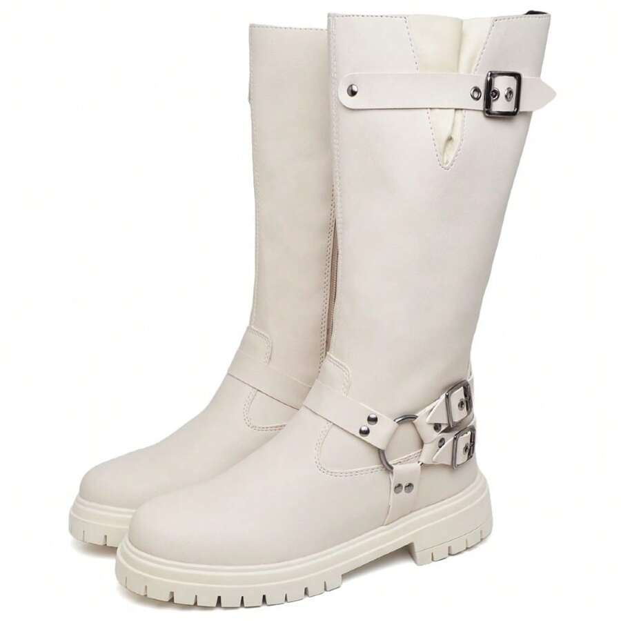 dubuy Women Knee-High Boots - Beige - View 1