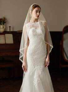 1 pieza Elegante peineta para el cabello de novia con perlas y lentejuelas para mujeres, fiesta nupcial, boda en la iglesia, a juego con el vestido de novia