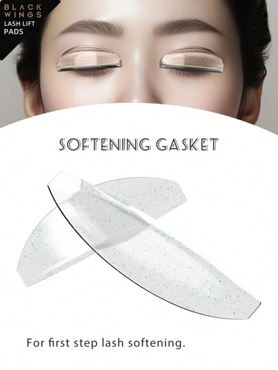 BLACKWINGS 1對可重複使用的睫毛捲曲套裝,睫毛定形墊片,矽膠睫毛捲曲墊片,睫毛捲曲器,應用劑,睫毛輔助工具
