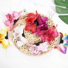 10 buc agrafe de păr cu flori pentru femei, agrafe de păr cu flori de șifon, agrafe de păr cu fluture și orhidee, agrafe de aligator pentru accesorii de nuntă pentru mireasă, petrecere pe plajă, decor de evenimente de nuntă (flori duble), agrafe cu gheare, agrafe de păr, articole școlare