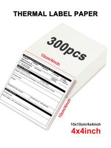 Marklife Thermal Shipping Labels Commercial Grade Folding Labels,4inch X 4inch(10cmx10cm) 1 Stack 300 Sheets,Address Shipping Labels Compatible With Thermal Label Printer Zebra Rollo MUNBYN Polono,Waterproof - 300 Pcs - View 1