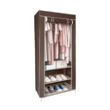 FOUND HOME Wardrobe Rack Closet Armable Guradaropa Organization 75*45*170 Room Decor Home Decor Fall Decor Bedroom Decor - Brown - View 2