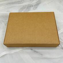 10pcs/Pack Kraft Paper & White Cardboard Transparent PVC Window Display Gift Box For Towels, Silk Scarfs, Toys, Necklaces, Etc.