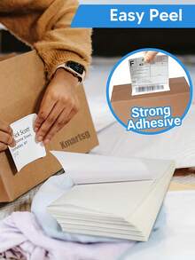 Marklife Thermal Shipping Labels Commercial Grade Folding Labels,4inch X 4inch(10cmx10cm) 1 Stack 300 Sheets,Address Shipping Labels Compatible With Thermal Label Printer Zebra Rollo MUNBYN Polono,Waterproof - 300 Pcs - View 9