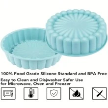 1 件装硅胶蛋糕模具用于烘焙夏洛特蛋糕盘烘焙蛋糕模具 DIY 不粘烤盘 - 彩色 - 查看 4