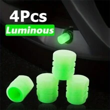 2/4/8/16pcs Luminous Tire Valve Caps, Colorful Cool Glowing Valve Stem Covers For Car, Bicycle, Motorcycle, Universal For Various Tires (Absorb Light To Glow In Dark)