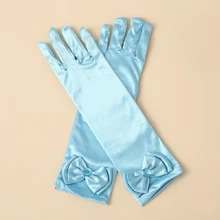 1 Pair Kids Milk Silk Gloves Crown Magic Wand Set Princess Tulle Magic Gloves