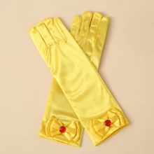 1 Pair Kids Milk Silk Gloves Crown Magic Wand Set Princess Tulle Magic Gloves