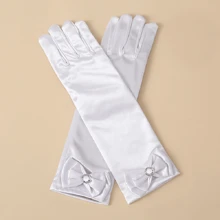 1 Pair Kids Milk Silk Gloves Crown Magic Wand Set Princess Tulle Magic Gloves