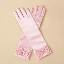 1 Pair Kids Milk Silk Gloves Crown Magic Wand Set Princess Tulle Magic Gloves