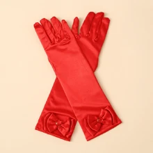 1 Pair Kids Milk Silk Gloves Crown Magic Wand Set Princess Tulle Magic Gloves