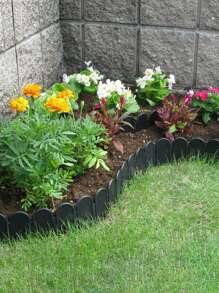 2pcs Plastic Fence Panels, Flower Bed Garden Decoration Yard Barrier - Black - View 2