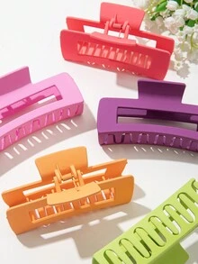 5 chiếc kẹp tóc nữ hình vuông, thiết kế đơn giản, nhiều màu - Nhiều màu - Xem 7