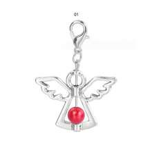 6pcs/Pack Heart Shaped Guardian Angel Wings With Lobster Clasp For Festival Gift Making And Accessory Crafting - Multicolor - View 12