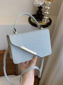 Elegant And Portable Mini Fashion Flap Handbag, Adjustable Shoulder Strap, Designed For Women, Best Personalized Gift For Female, Mothers And Girlfriends - Silver - View 3