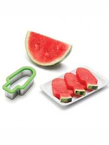 1入組冰淇淋棒形西瓜切片器，不鏽鋼水果方塊切割機，西瓜冰棒模具，夏季派對、家庭戶外露營完美之選 - 綠色 - 查看 2
