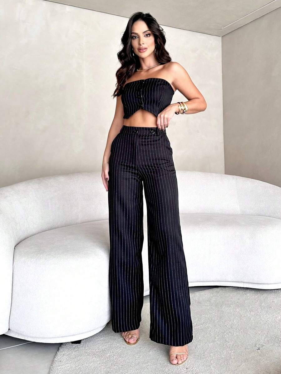 Women Two-Piece Outfits - 黑色 - 查看 1