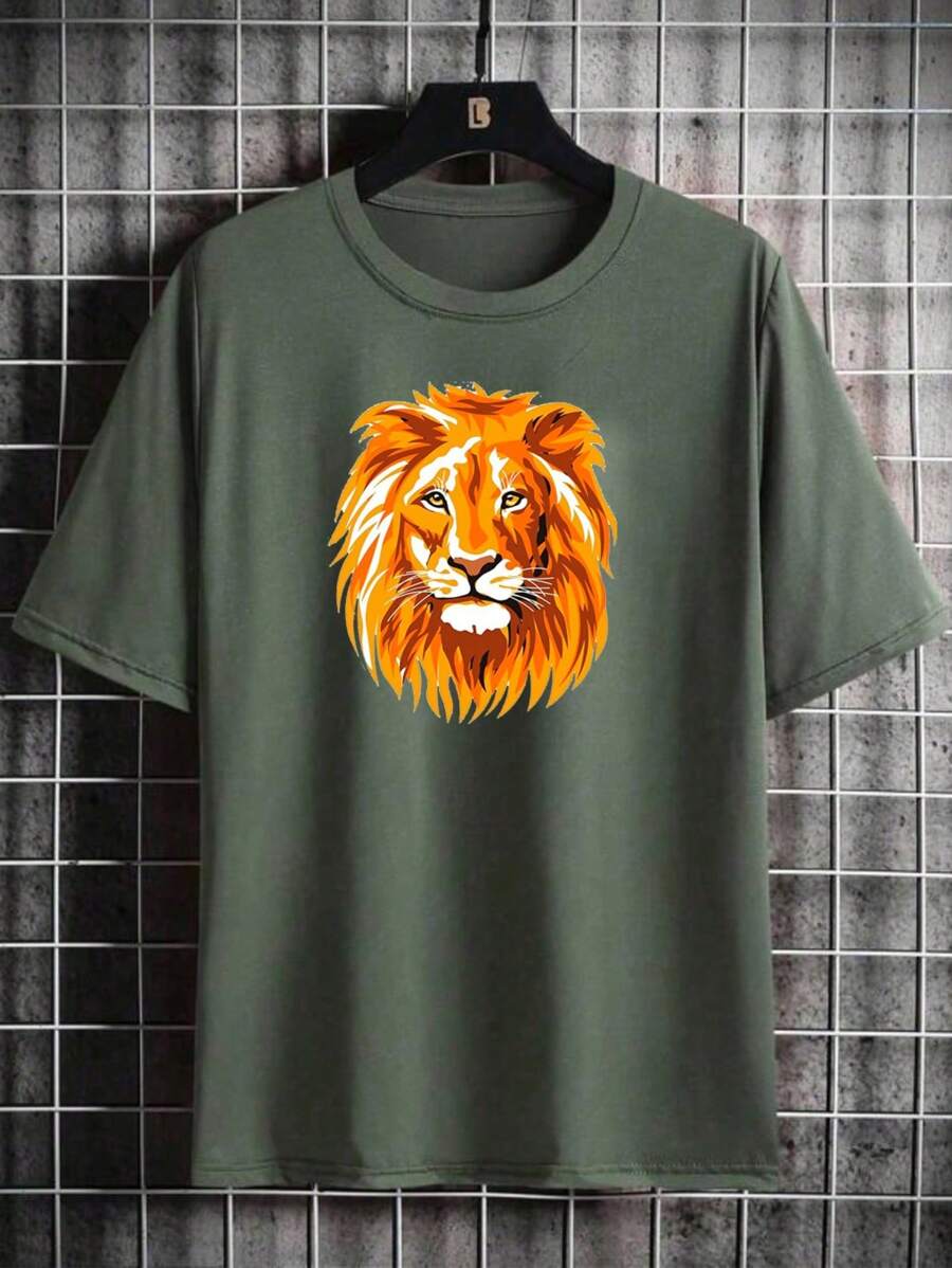 Men T-Shirts - xanh quân đội - Xem 1