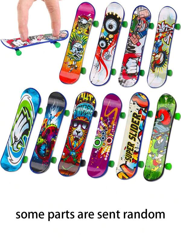 Skateboard per dita in plastica inviato casualmente, regalo per feste di compleanno, gioco da scrivania per sollievo dallo stress, giocattolo premio per insegnanti