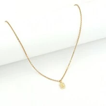 1 PC Thời Trang Mới Mở Đường Ban Đầu Mặt Dây Chuyền Dây Chuyền Vòng Cổ Cho Nữ - Vàng - Xem 3