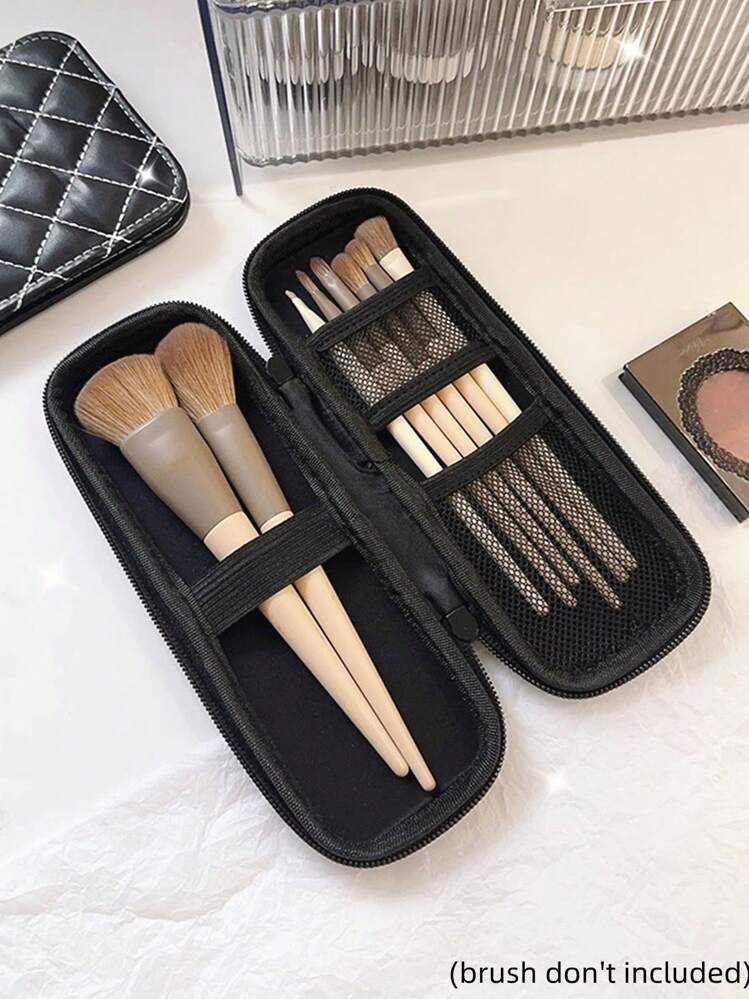 Waterproof Travel Cosmetic Brush Bag 1Pc Black Makeup Brush Organizer Makeup Brush Case Cosmetic Brush Bag Holder For All Brushes Black Friday Makeup