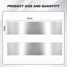 1/2 Pieces Door Kick Plate Exterior Door Kick Plate Door Trim Aluminum Door Kick (Gray Silver, 4 X 16 Inches)12 Screws - Silver - View 8