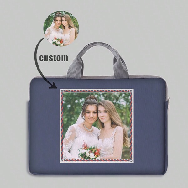 1 Piece Customized Computer Bag, Unique Design (Photos, Landscapes, Illustrations), Large Capacity, Lightweight, Fashionable, Best Choice For Gifts Shop Back To School