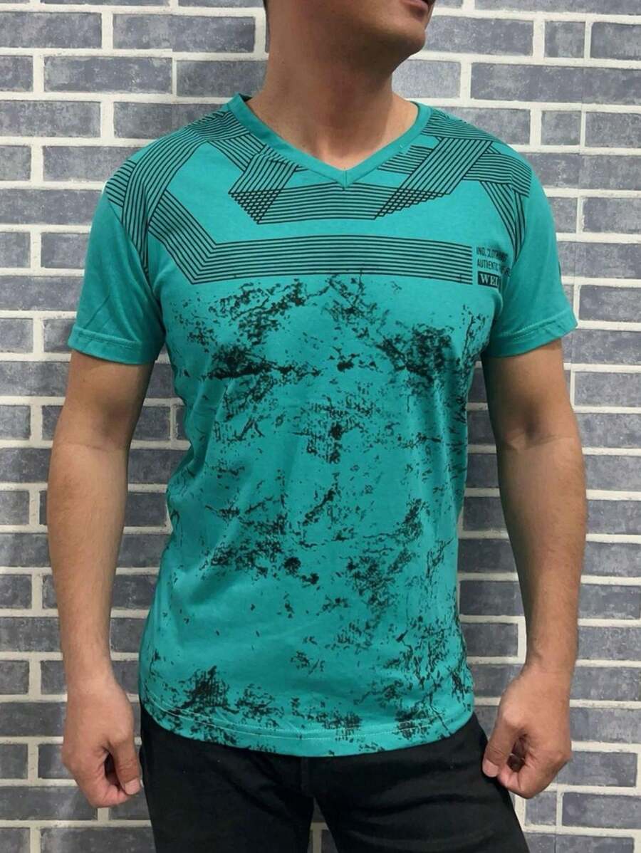Men T-Shirts - 綠色 - 查看 1