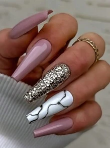 420Pcs/Box Hot Transparent Matte Square Stiletto Almond Shape Full Cover 12 Sizes Soft Gel X Nails Tips Press On Nails Nail Supplies Nails - Clear - View 4