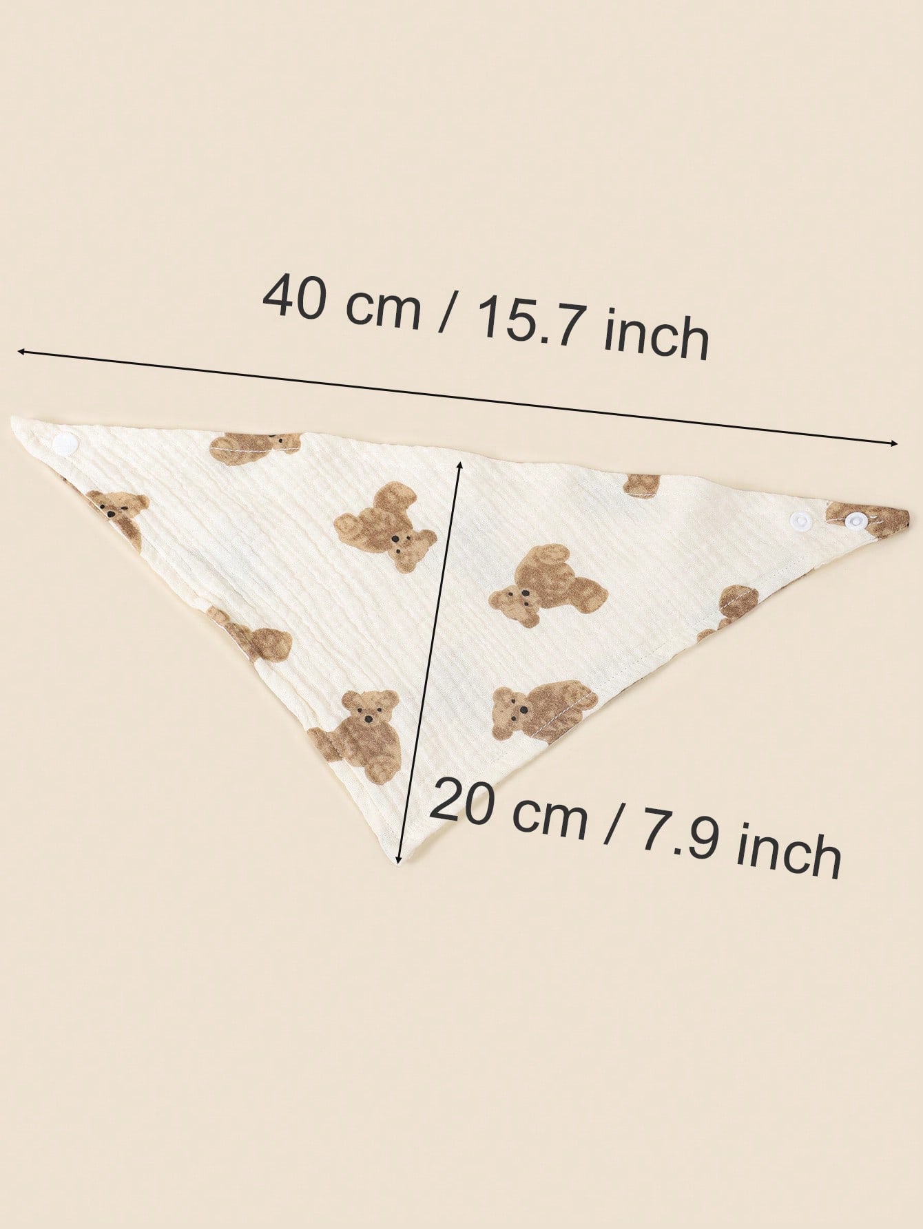3pcs Baby Toddler Soft Breathable Cute Bear & Heart Printed Bandana Bibs, Multi-Function