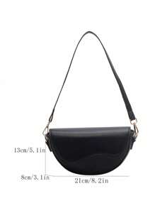 Bolso bandolera clásico de estilo retro para mujer, de unicolor, versátil, con correa de hombro ajustable, adecuado para ir al trabajo, salir de compras y citas, de estilo casual y sencillo