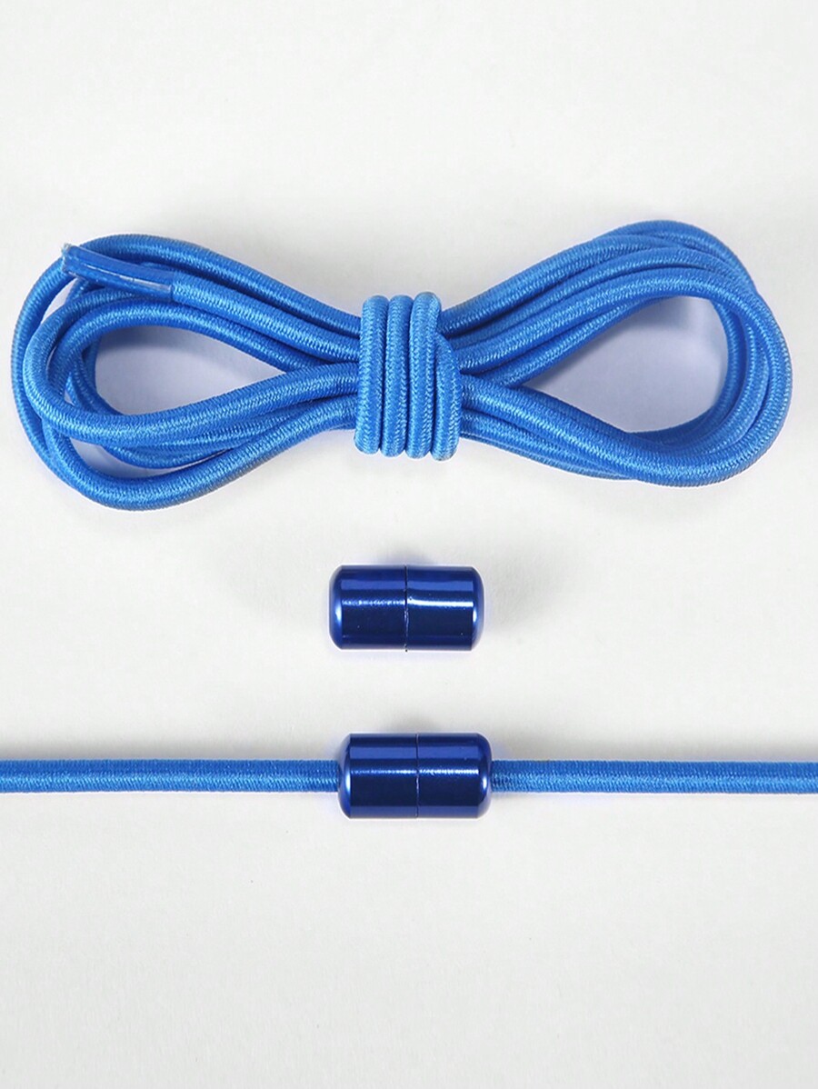 1 Pair Elastic No Tie Round Shoe Laces For Sneakers, Stretch Tieless Shoelaces For Kids & Adults